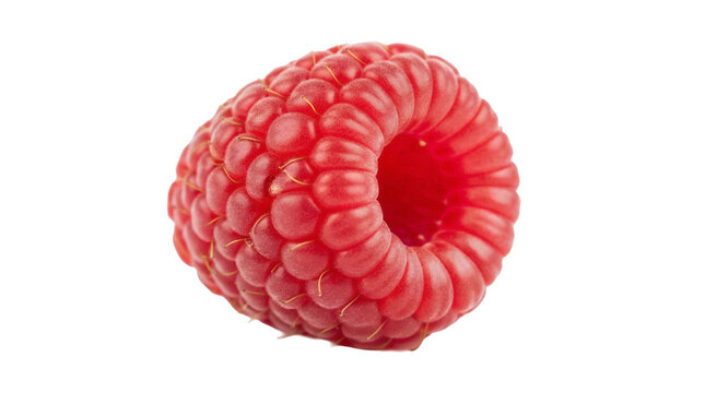 Vibrant red raspberry isolated PNG on transparent background, fresh and juicy summer fruit for healthy eating and dessert design - Powered by Adobe