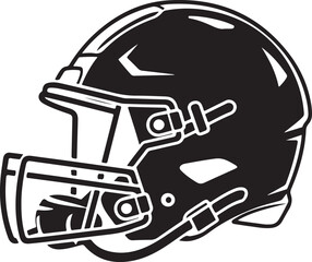 American Football Player Silhouettes in Action Poses