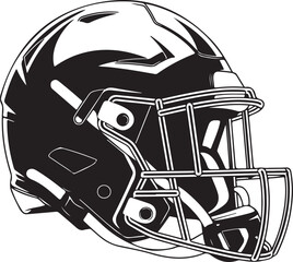 American Football Player Silhouettes in Action Poses