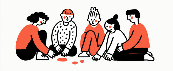 Young kids assembling colorful educational puzzles like busy bees crafting bright honeycombs on floor