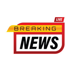 Live Event Breaking News Label Vector