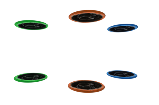 Holes pipes for electric cables, assembled in floor or wall. On isolated transparent background.