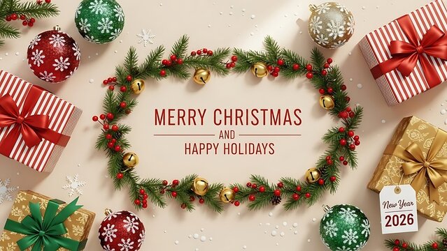 Festive Holiday Gifts and New Year Wish