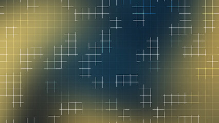 Dark Blue Gold Glowing Grid Line Abstract Background for Futuristic Modern Design