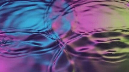 Dynamic colorful water ripple animation showcasing fluid motion and vibrant reflections, ideal for artistic, technology, or natural themes in multimedia projects. - Powered by Adobe