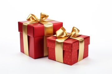 Obraz premium Elegant red gift boxes