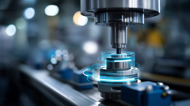 Powered system optimizing industrial automation analyzing real time machine performance defocused manufacturing background assisted predictive maintenance robotic process