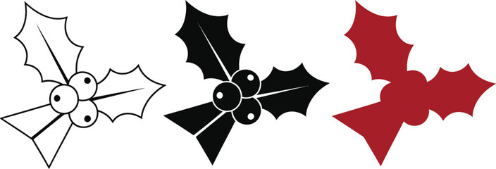 Festive holly berry accents for Christmas designs now