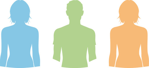 Diverse team silhouettes for modern business branding