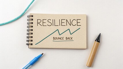 Notebook titled Resilience with a graph showing upward trajectory