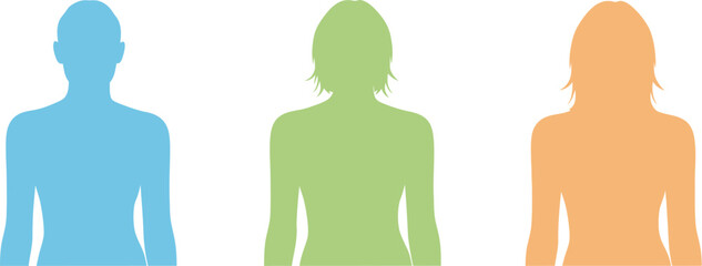 Diverse women silhouettes stylish design for your business