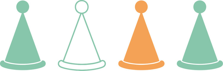 Celebrate with colorful party hats for festive fun