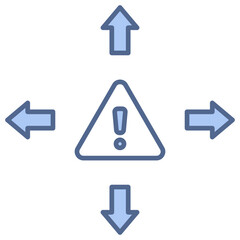 Impact Incidents Blue Icon