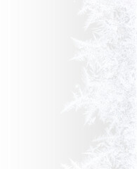 Snowflake winter frost ice frozen cold frame border white transparent decoration pattern.
