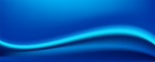 abstract blue neon light background with wavy lines. great for wallpaper, website, technology banner, futuristic poster, etc.