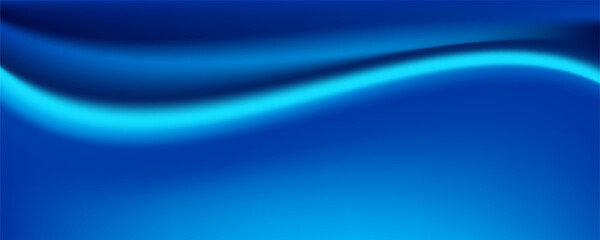 Fototapeta premium abstract blue neon light background with wavy lines. great for wallpaper, website, technology banner, futuristic poster, etc.