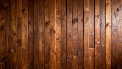 Obraz premium Richly stained vertical wooden planks create a textured background surface