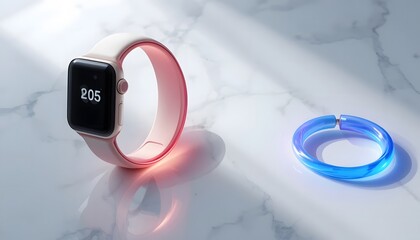 Apple Watch Activity Rings on White Background. apple watch rings