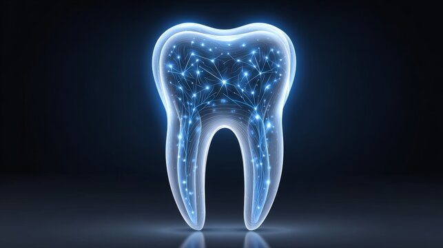 Photorealistic dental anatomy illustration of a tooth root gigapixel graphic gum details high fidelity environment