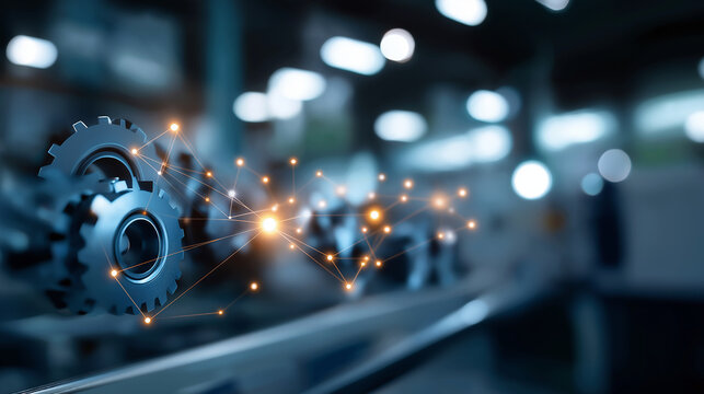 Automation enhances business process management by integrating enterprise resource planning defocused technology background software solutions efficient data transfer system opt