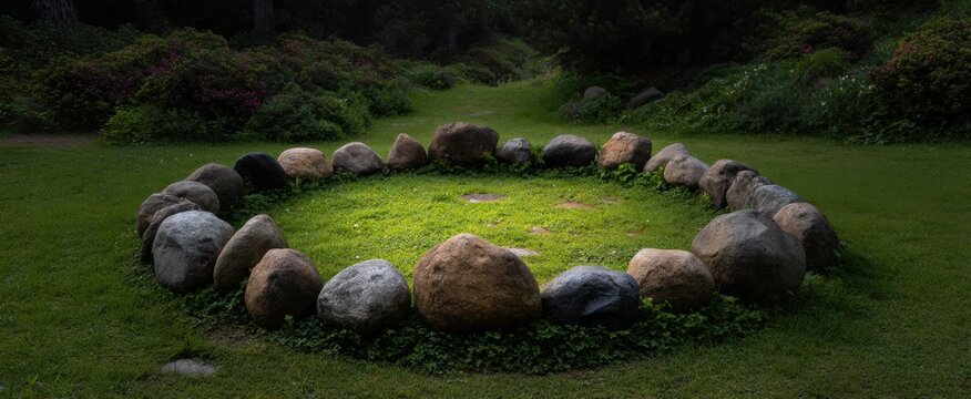 Stone circle whispers calm secrets like nature’s own gentle heartbeat for meditation practice