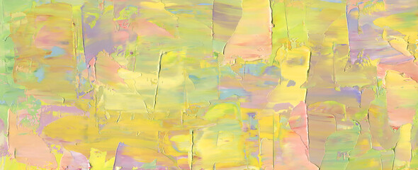 Colorfull oil paint brush strokes texture as abstract painting background for textured wallpaper