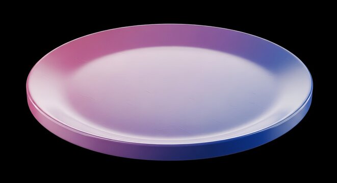 Modern abstract empty dish with pink blue gradient illustration