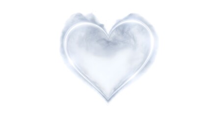 Fototapeta premium Watercolor heart shape with soft edges on a white background
