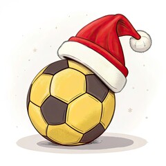christmas ball with santa hat