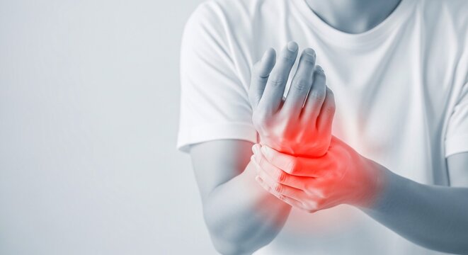A person experiencing severe wrist pain highlighting the need for health awareness and medical care