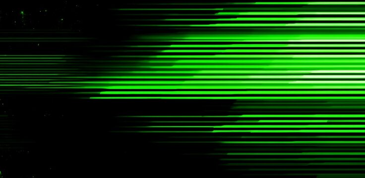 Neon Green Digital Glitch Effect on Black Background Keywords: green, neon, digital, glitch - Powered by Adobe