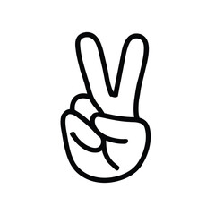 Peace Sign Hand Illustration