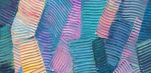 Colorfull abstract patchwork background of oil paint brush strokes  for striped textured wallpaper wallpaper, pattern, art print, etc.