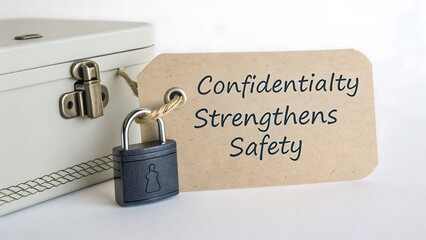 Padlocked Storage Box with Confidentiality Message for Security