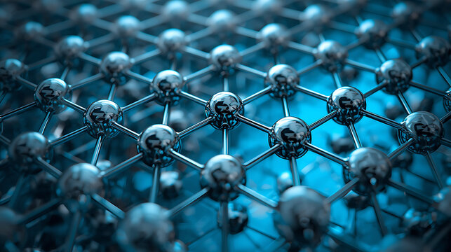 Abstract Molecule Structure Background Representing Nanotechnology and Scientific Innovations for Future Technology