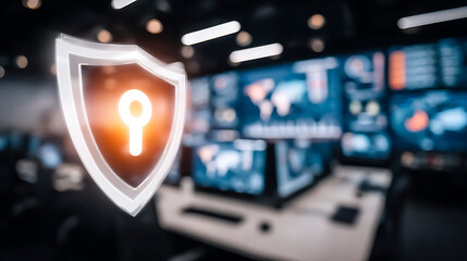 Everyday life in a candid technology operations center showcasing data security and monitoring environments