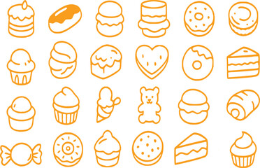 Hand-Drawn Dessert & Bakery Icons