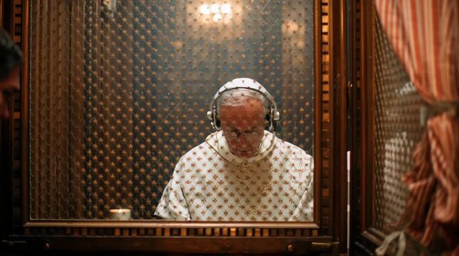 Catholic Priest Hearing Confession