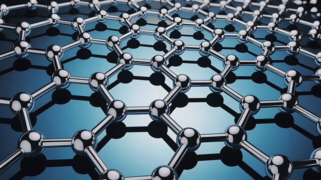 Graphene Molecular Structure with Hexagonal Lattice Formation for Material Science and Nanotechnology Research