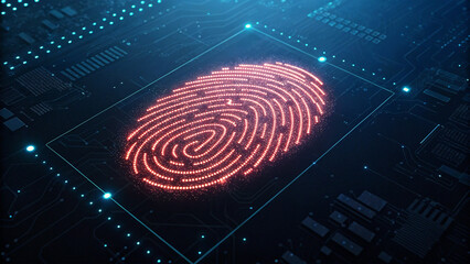 Digital Fingerprint Made of Tiny Floating Light Dots