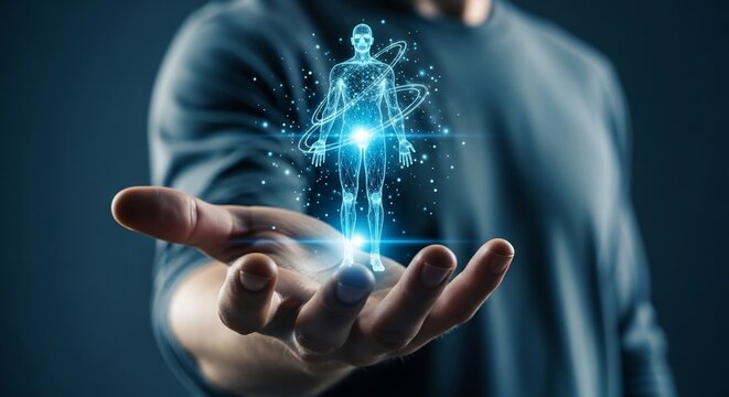 Holographic Human Body Projection in Hand - Future of Medicine.