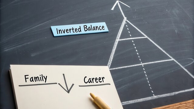 Chalk Sketch of Inverted Pyramid Illustrating Career and Strategy