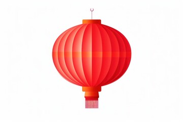 Fototapeta premium Chinese paper lantern balloon white background transportation.