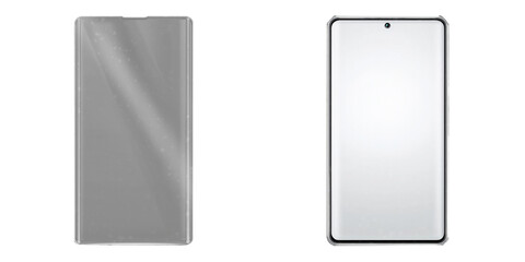 Phone With Screen Protector Isolated