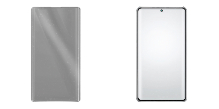 Phone With Screen Protector Isolated