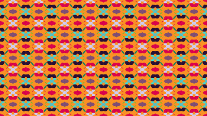 Warm Vibrant Abstract Geometric Seamless Pattern Background © Ariaan Ahmed