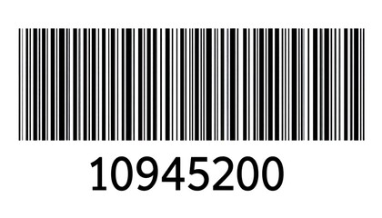 A clear black barcode on a white background, featuring sharp vertical lines and a clean, minimalist design for identification or labeling use.