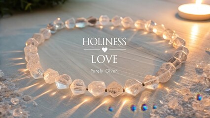 Circular Crystal Halo Arrangement Representing Holiness and Love