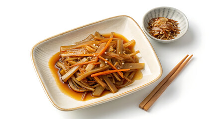 Savory Japanese kanjira gobo root vegetable stir fry