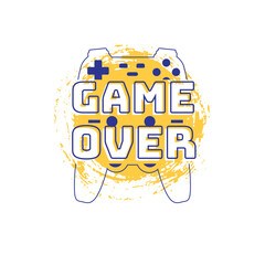 game over typography t shirt design.eps